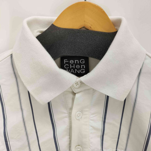 フェンチェンワン Feng Chen Wang パッチワークドッキングストライプシャツ メンズ import:L